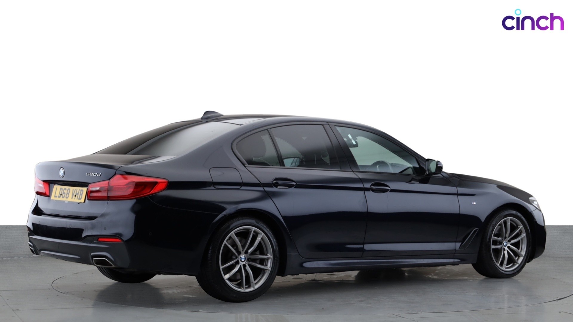 Used 2018 BLACK BMW 5 Series 520d M Sport 4dr Auto, 46,682 miles 