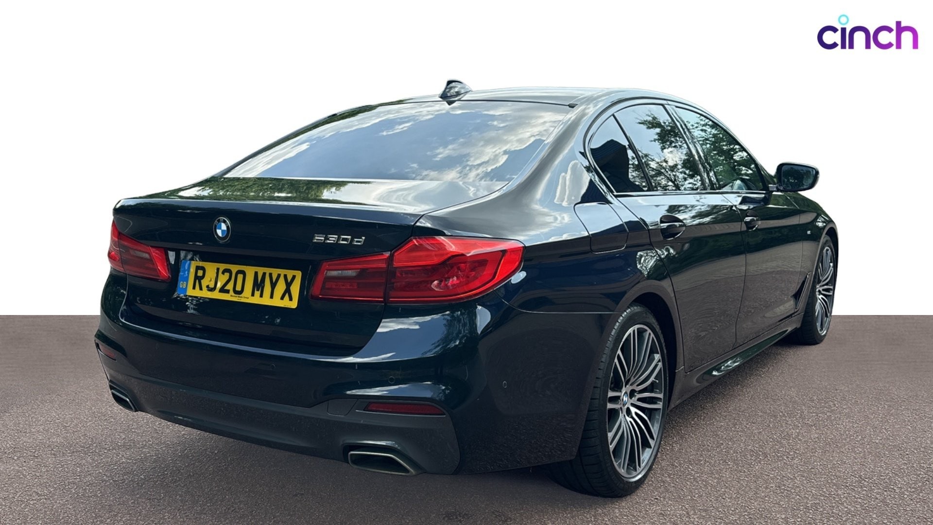 Used 2020 BLACK BMW 5 Series 530d M Sport 4dr Auto, 21,080 miles 