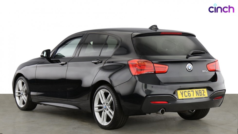 Used 2017 BLACK BMW 1 Series 118d M Sport 5dr [Nav] Step Auto 