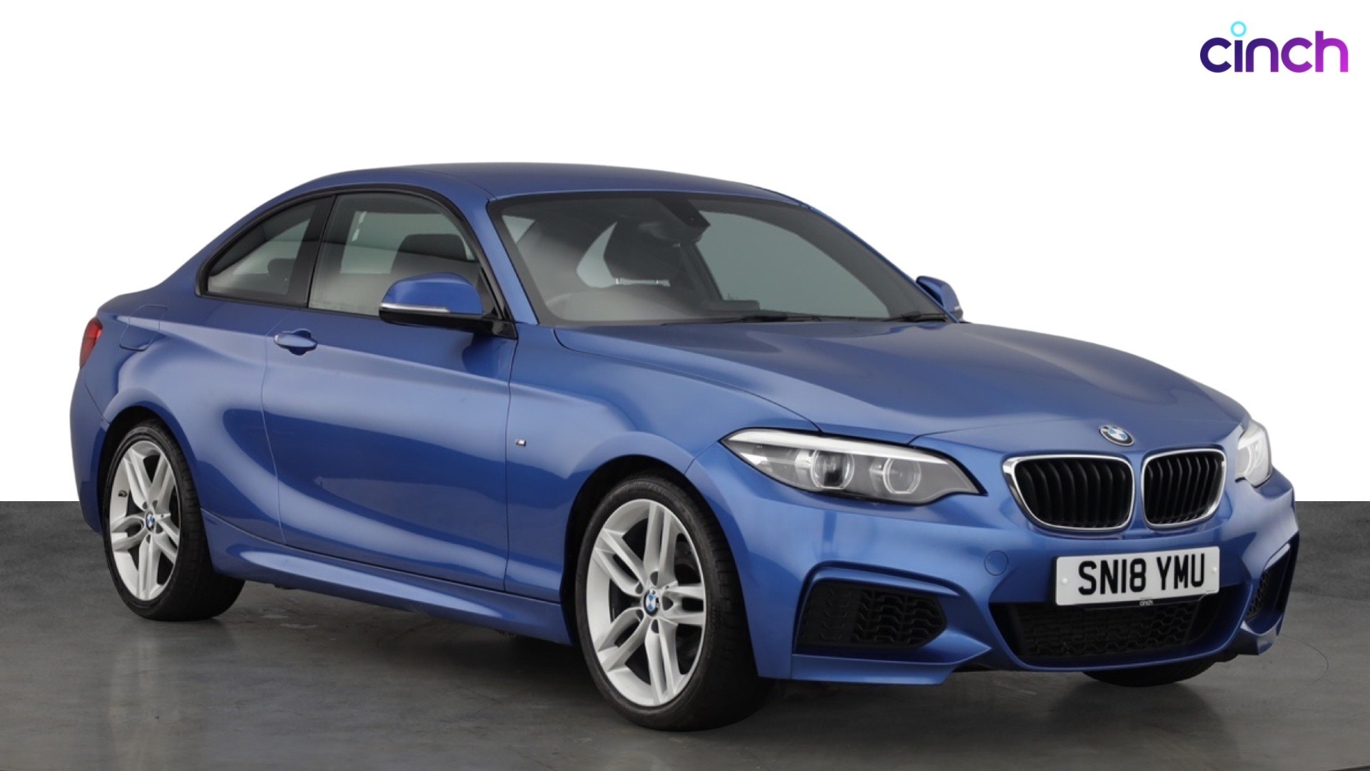 Used 2017 BLUE BMW 2 Series 218i M Sport 2dr [Nav] Step Auto 