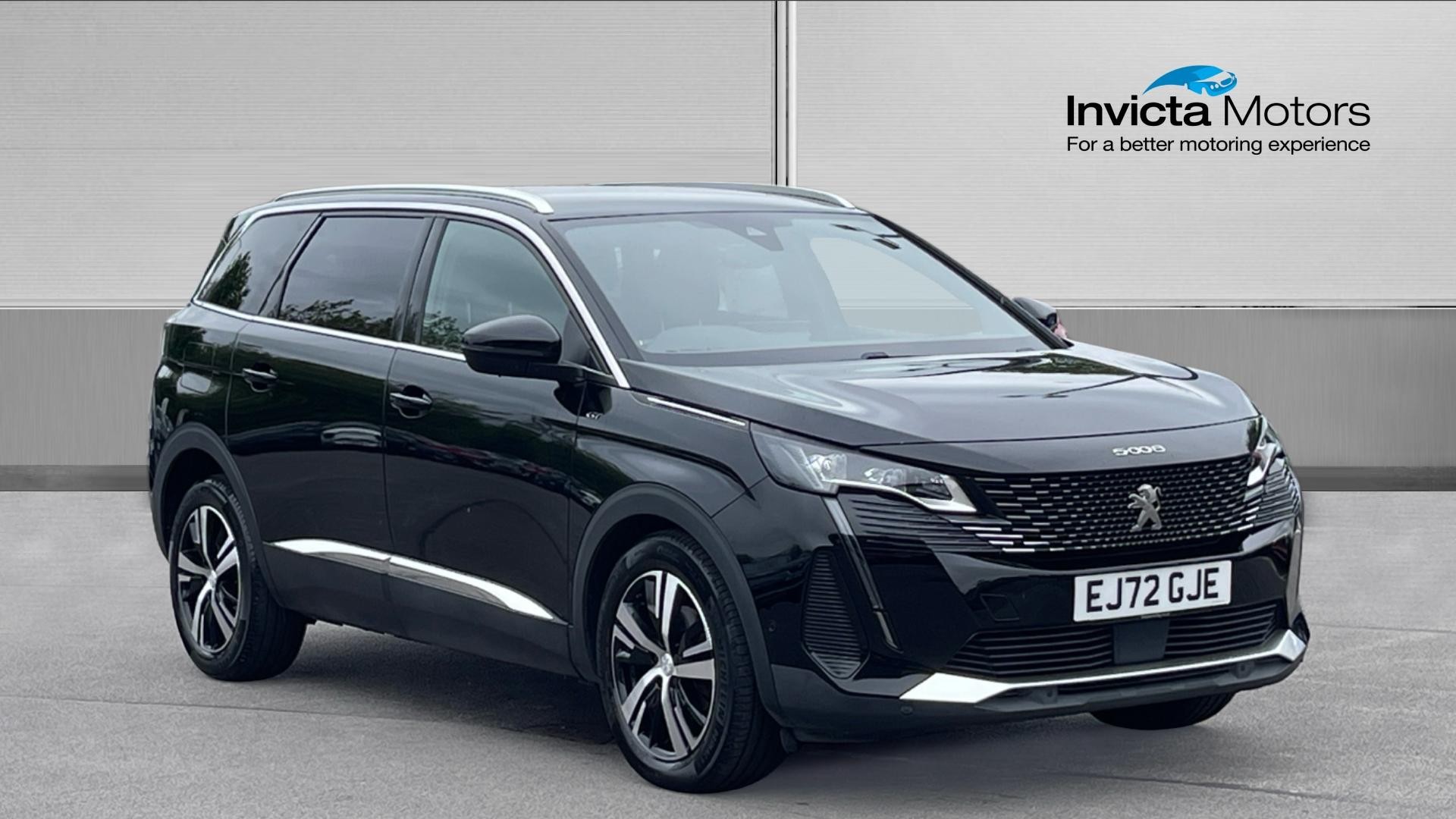 Black 2022 Peugeot 5008 SUV 1.5 BlueHDi GT Hatchback Front-wheel drive Manual