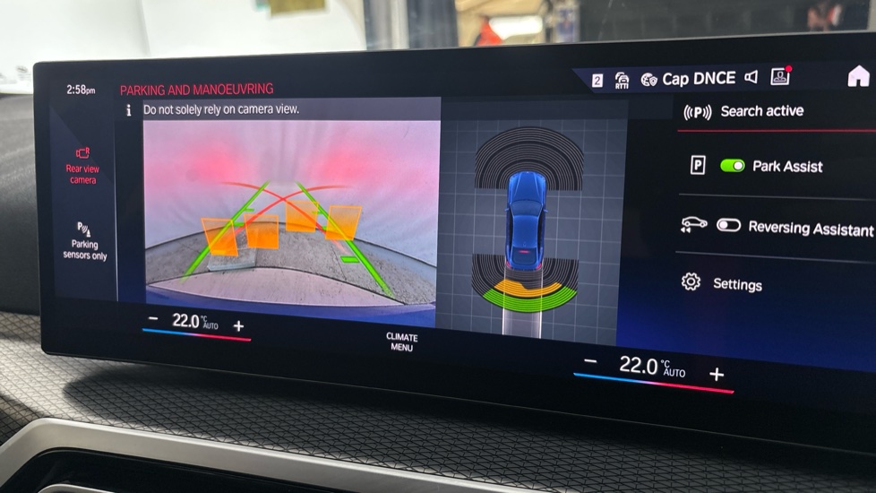 BMW I4 reverse camera