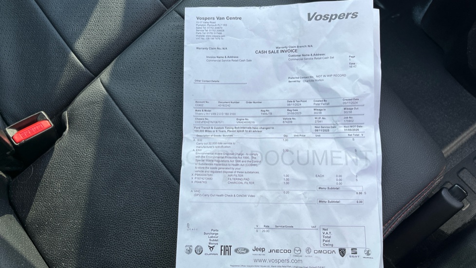 Vauxhall Vivaro L1 Diesel 3100 2.0d 180PS GS H1 Van Auto - Image 34