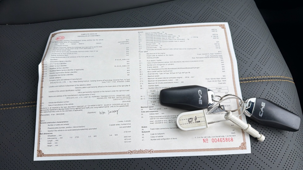 BYD Atto 3 Evo 330kW Excellence AWD 75kWh 5dr Auto Electric Hatchback - Image 21