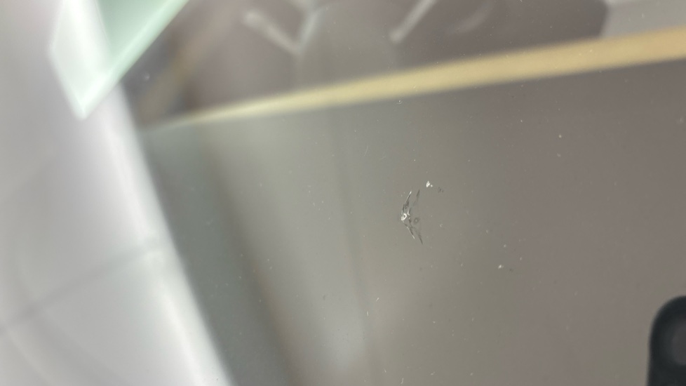 TESLA MODEL Y Bullseye chip and multiple small chips